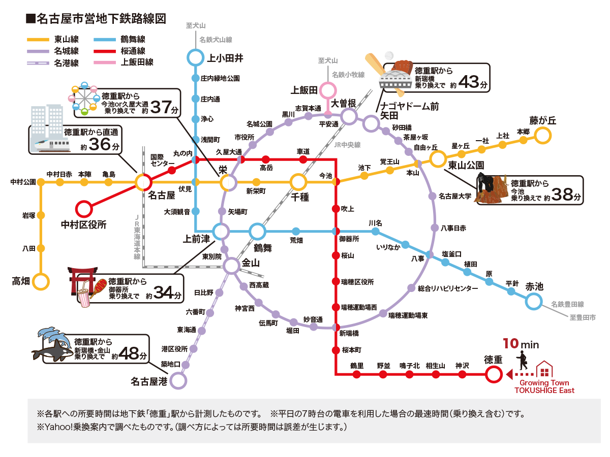 交通 ザイナーズタウン徳重east 徳重駅徒歩10分分譲 ブラザー不動産