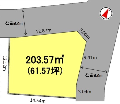 建築条件付土地分譲 鳴丘三丁目 販売区画図