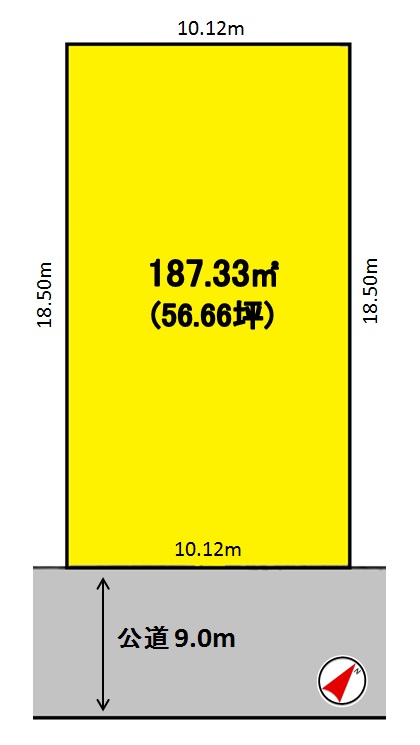 建築条件付土地分譲 八ツ松一丁目 販売区画図