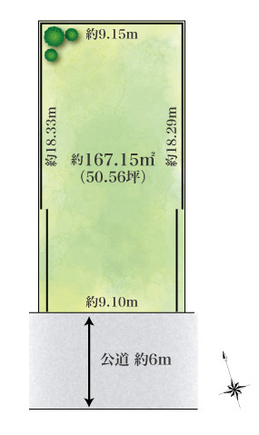 建築条件付土地分譲 鳴丘二丁目 販売区画図