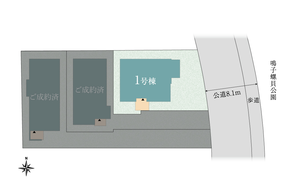 THE COMFORT RESIDENCE 鳴子北駅　土地付分譲住宅 販売区画図
