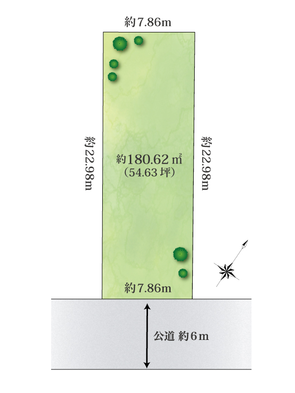 建築条件付土地分譲　緑区元徳重二丁目 販売区画図