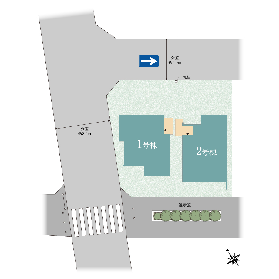 THE COMFORT RESIDENCE <br>豊明西川町 土地付分譲住宅 販売区画図